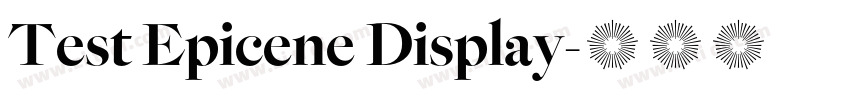 Test Epicene Display字体转换